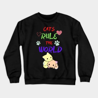 cat nice love Crewneck Sweatshirt